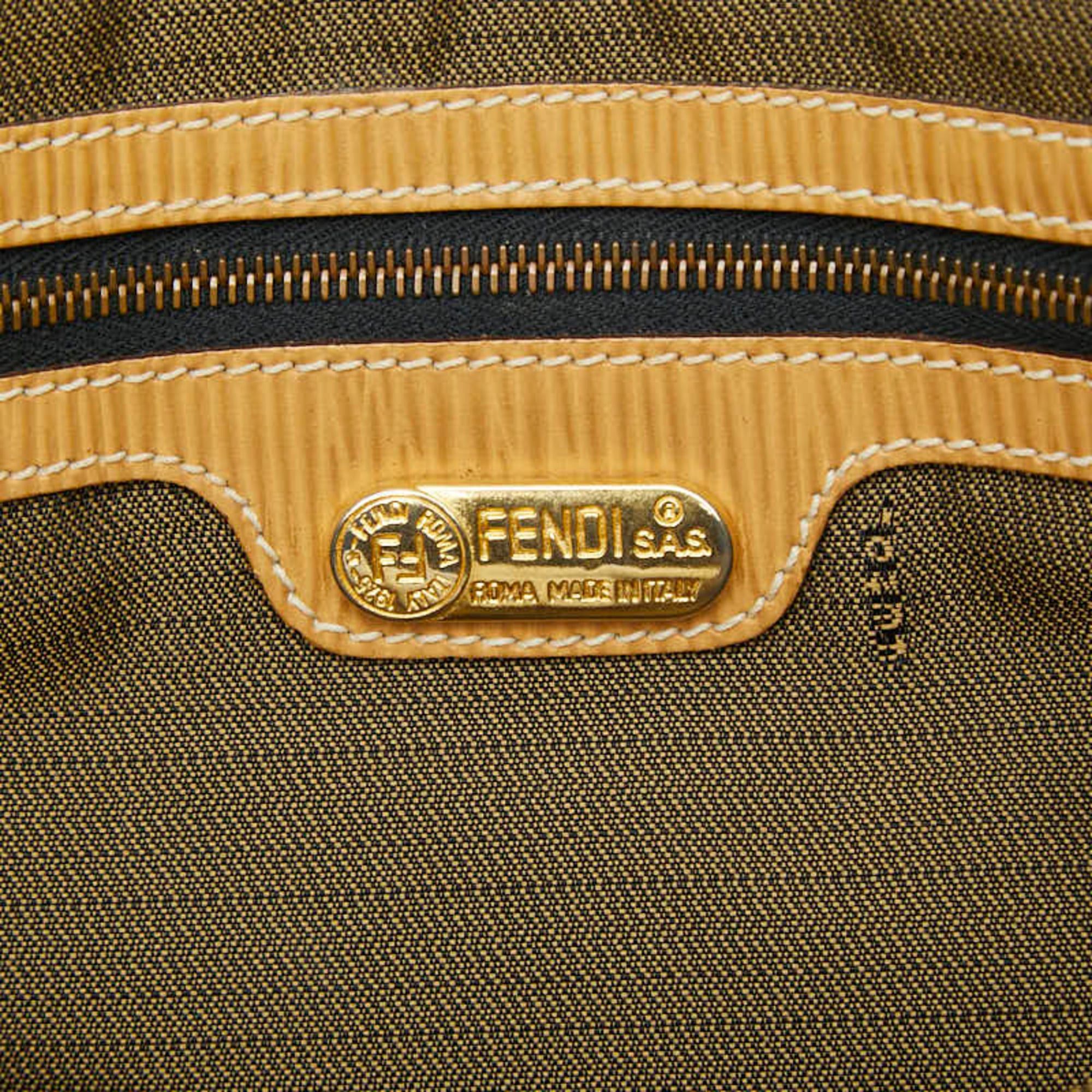 Fendi Fendi Zucca Tote Bag Handbag Brown Beige Canvas Leather Women's FENDI Size ONE SIZE - 8 Thumbnail