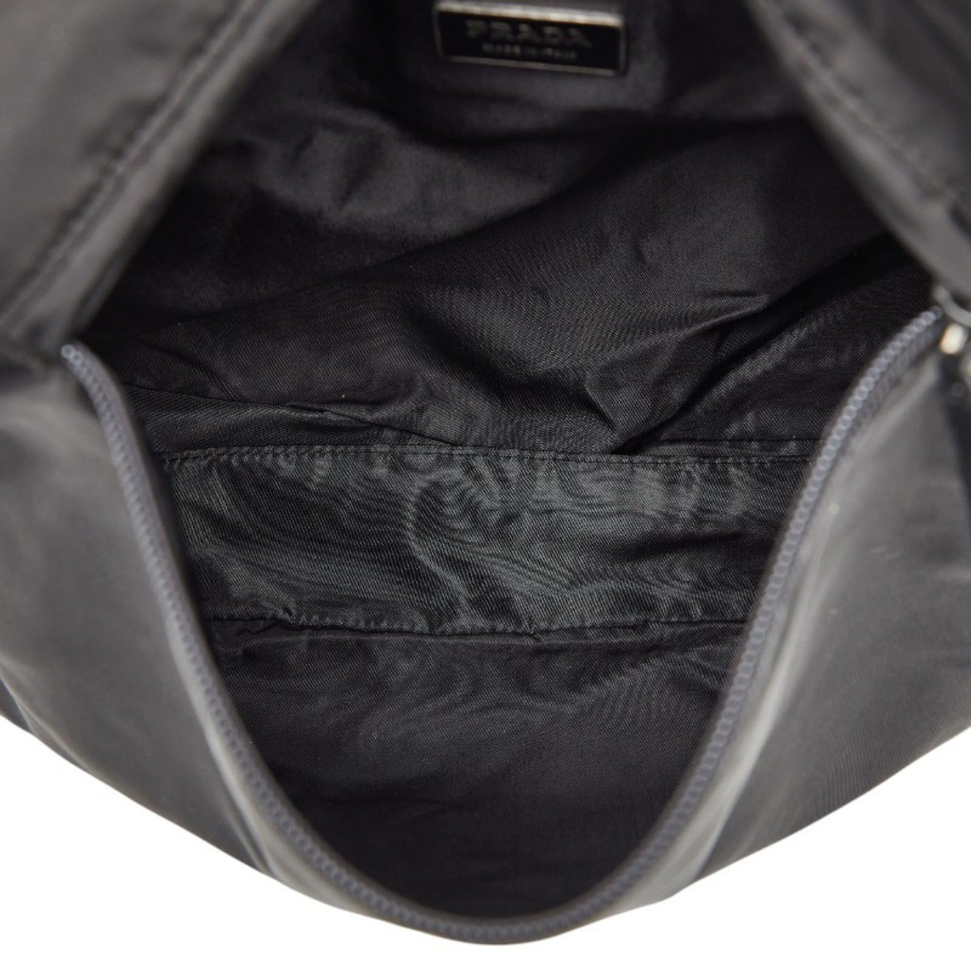 Prada Prada Triangle Logo Plate Shoulder Bag V218 Black Nylon Women's PRADA Size ONE SIZE - 9 Thumbnail