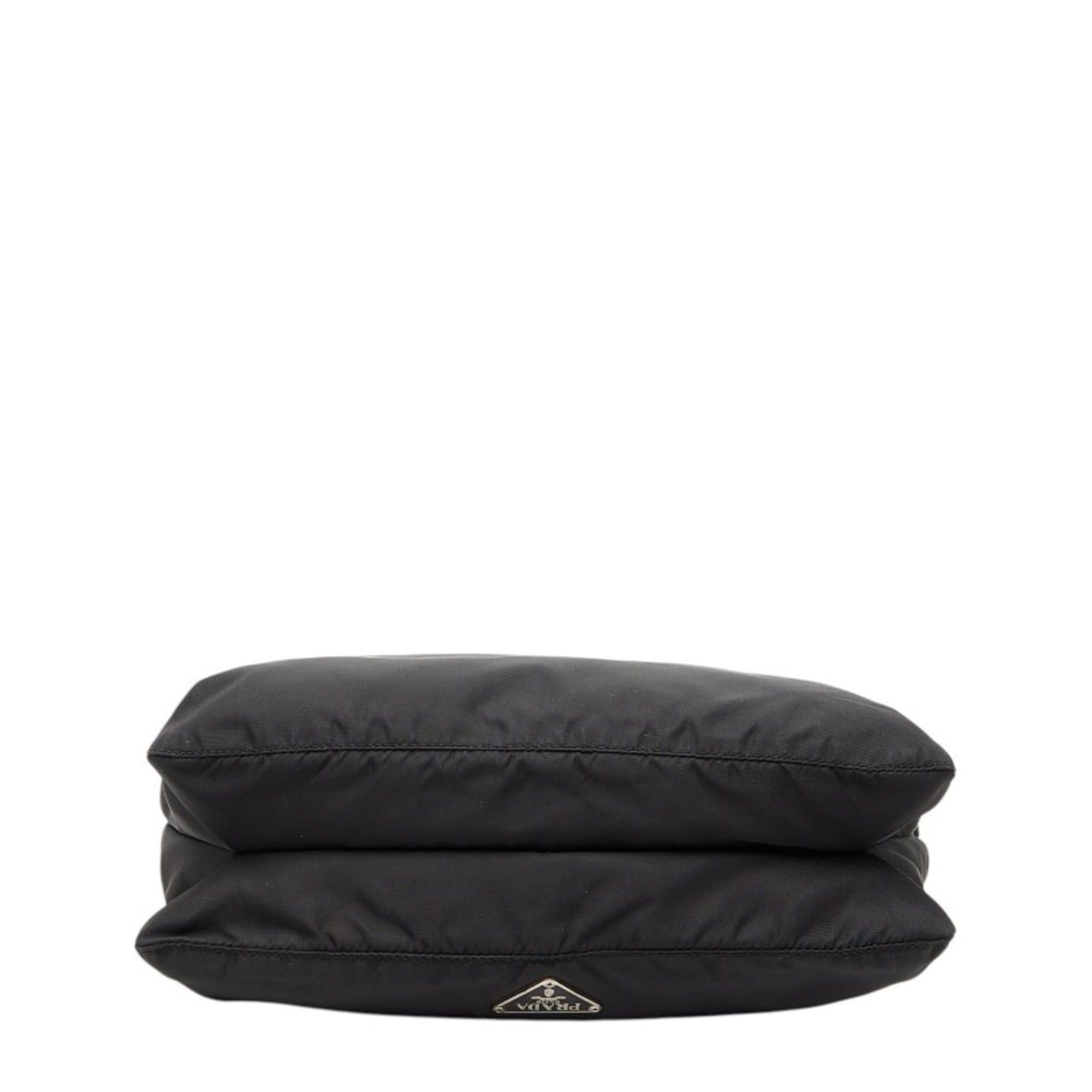 Prada Prada Triangle Logo Plate Shoulder Bag V218 Black Nylon Women's PRADA Size ONE SIZE - 3 Thumbnail