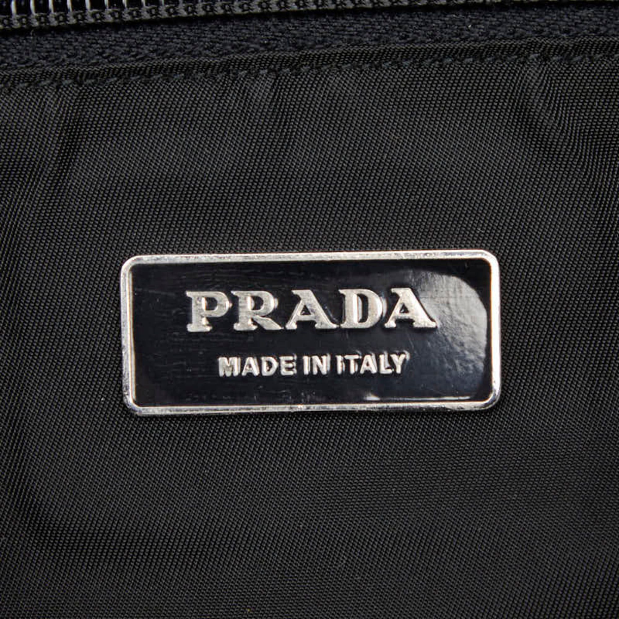 Prada Prada Triangle Logo Plate Shoulder Bag V218 Black Nylon Women's PRADA Size ONE SIZE - 12 Thumbnail