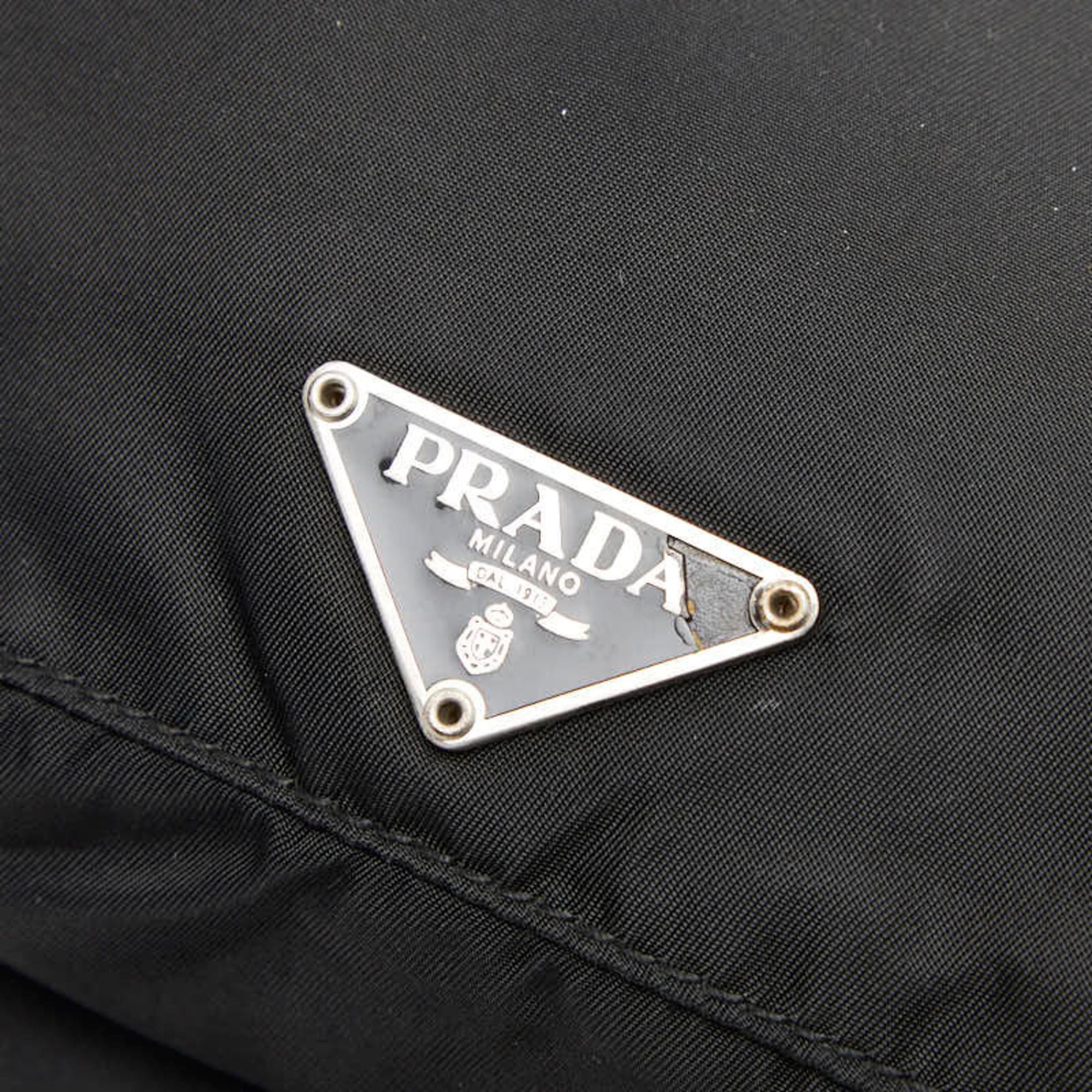 Prada Prada Triangle Logo Plate Shoulder Bag V218 Black Nylon Women's PRADA Size ONE SIZE - 10 Thumbnail
