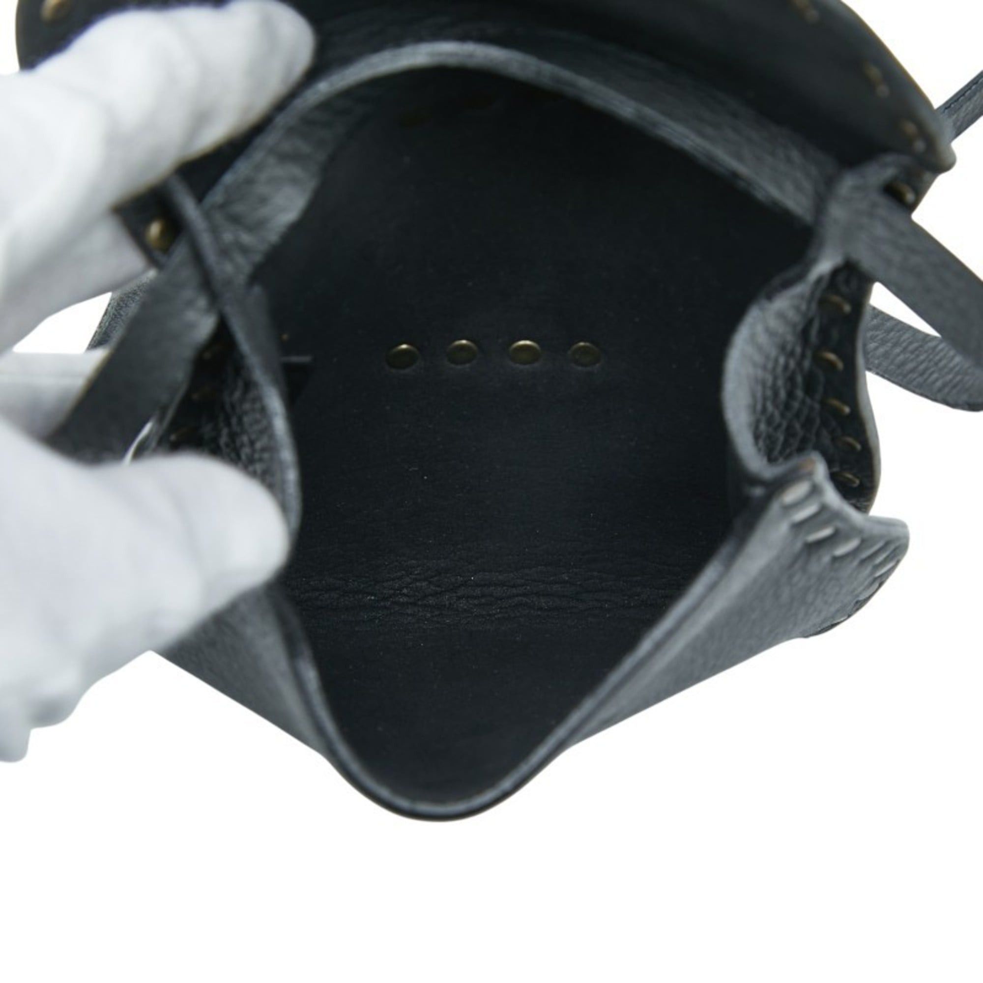 Celine Celine Studded Crossbody Mini Shoulder Bag Pochette in Black Leather for Women Size ONE SIZE - 6 Thumbnail