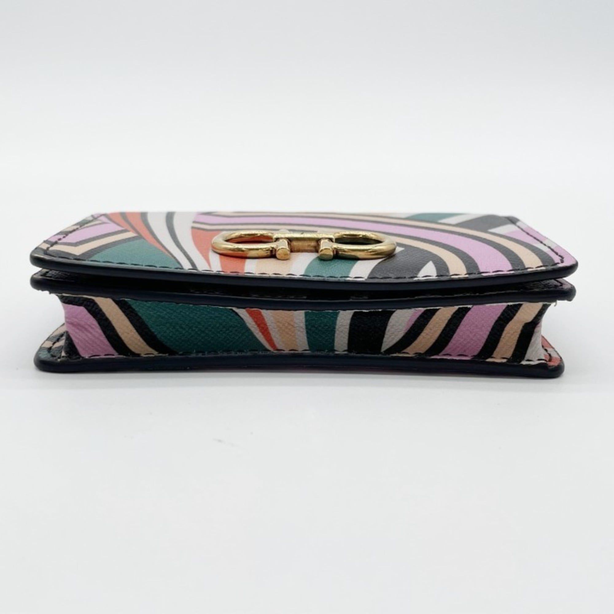 Salvatore Ferragamo Salvatore Ferragamo Gancini Business Card Case IY22 0371 Multicolor Leather Women's Size ONE SIZE - 3 Thumbnail