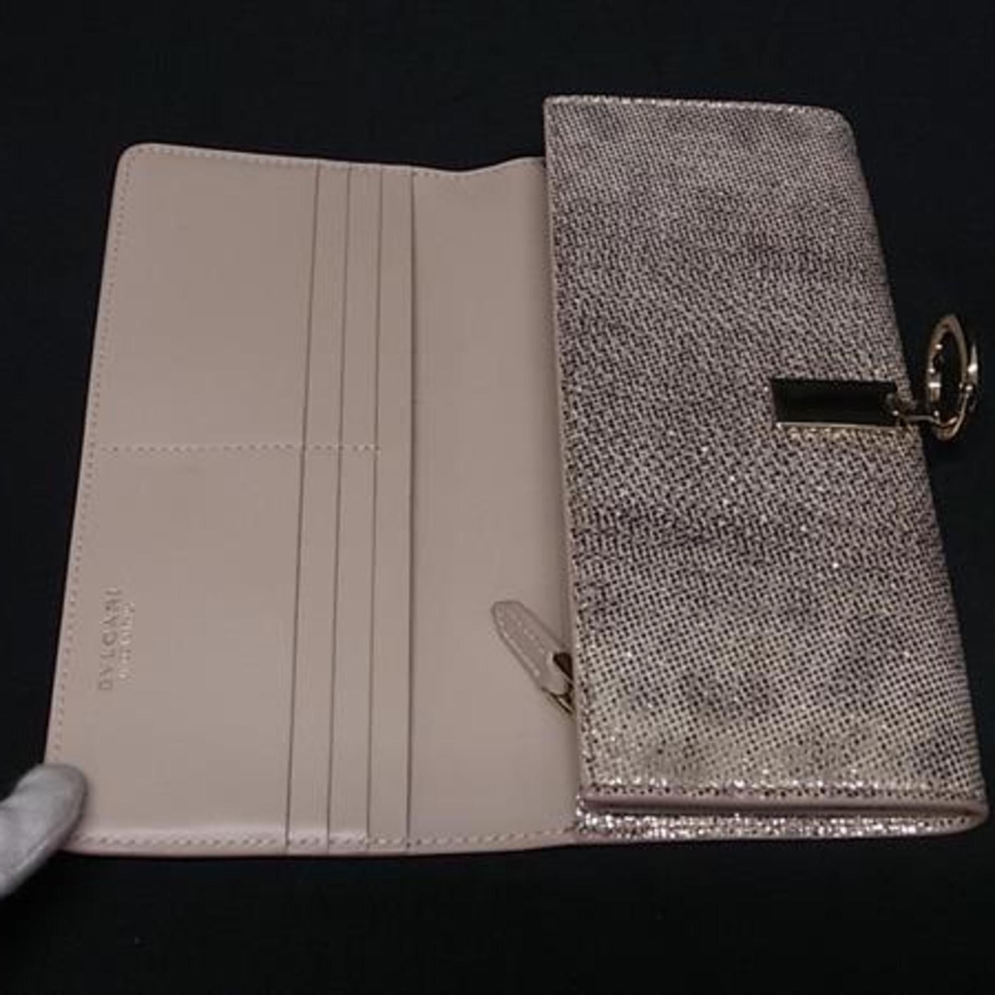 Bvlgari BVLGARI Wallet 288278 Beige Gold Leather Women's Clip Bifold Long Size ONE SIZE - 4 Thumbnail