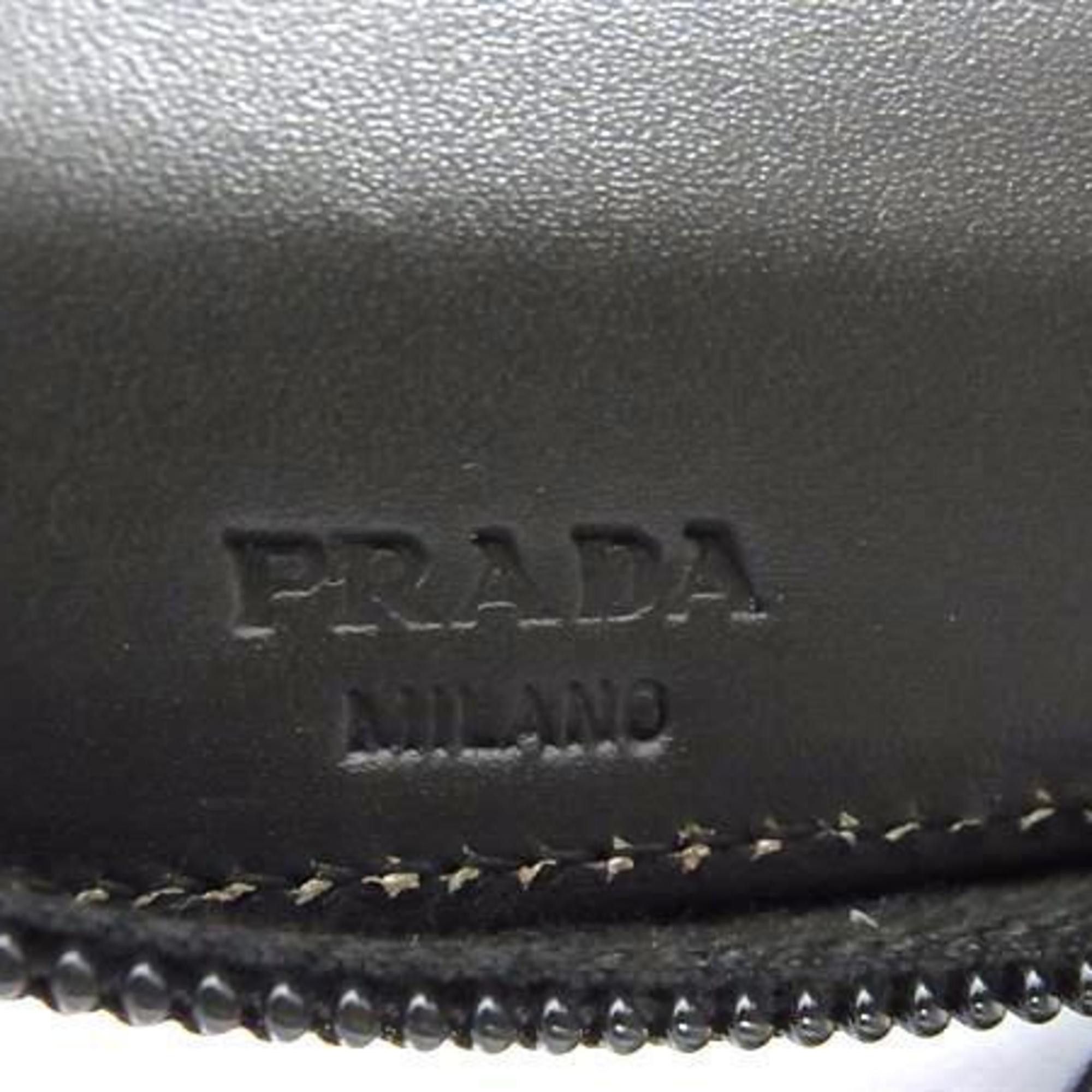 Prada PRADA Dark Brown Leather Key Case, 6-Ring Round, for Men and Women Size ONE SIZE - 2 Thumbnail