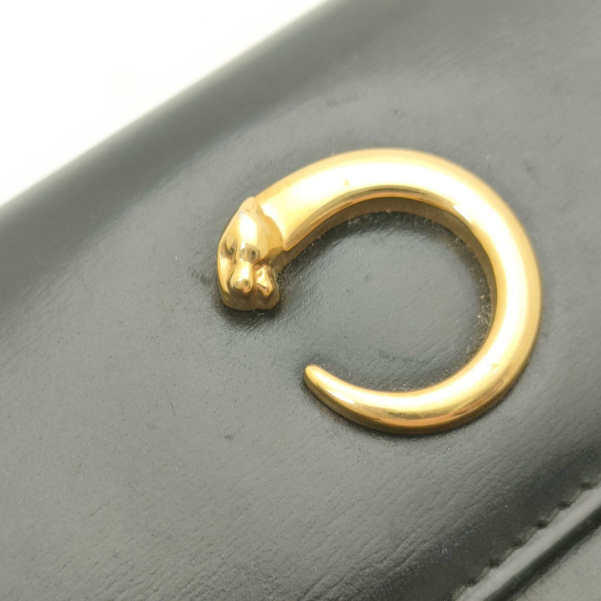 Cartier Cartier Panthère Black Leather Tri-fold Wallet for Women Size ONE SIZE - 5 Thumbnail
