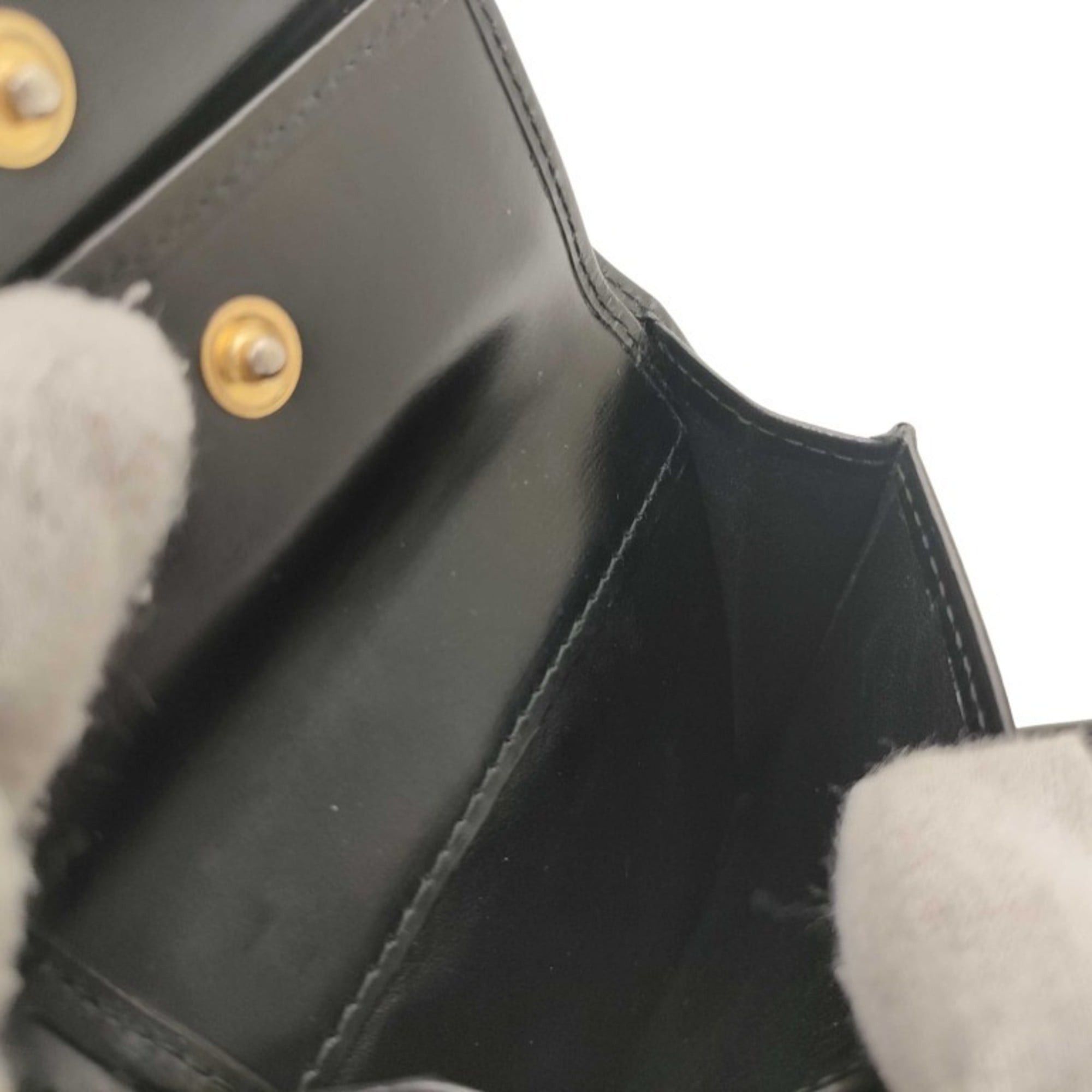 Cartier Cartier Panthère Black Leather Tri-fold Wallet for Women Size ONE SIZE - 7 Thumbnail