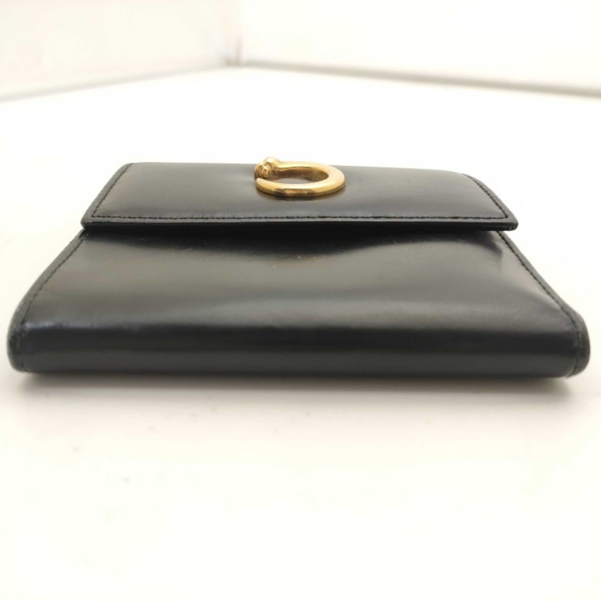 Cartier Cartier Panthère Black Leather Tri-fold Wallet for Women Size ONE SIZE - 3 Thumbnail