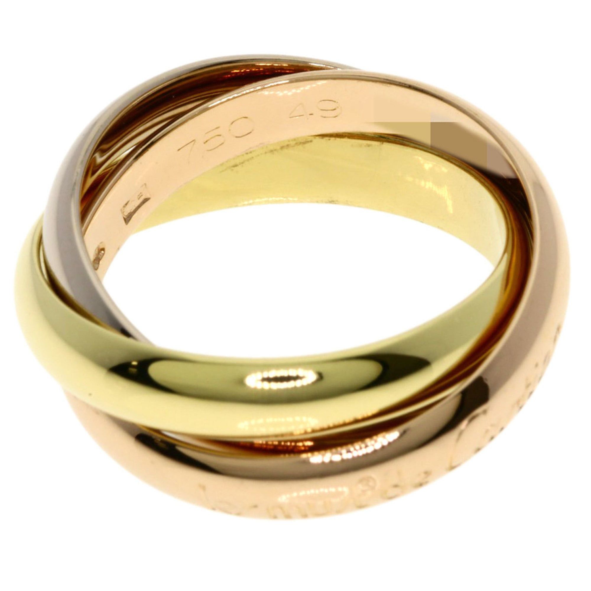 Cartier Cartier Trinity #49 Ring, 18K Yellow Gold/18KWG/18KPG, Women's Size ONE SIZE - 3 Thumbnail