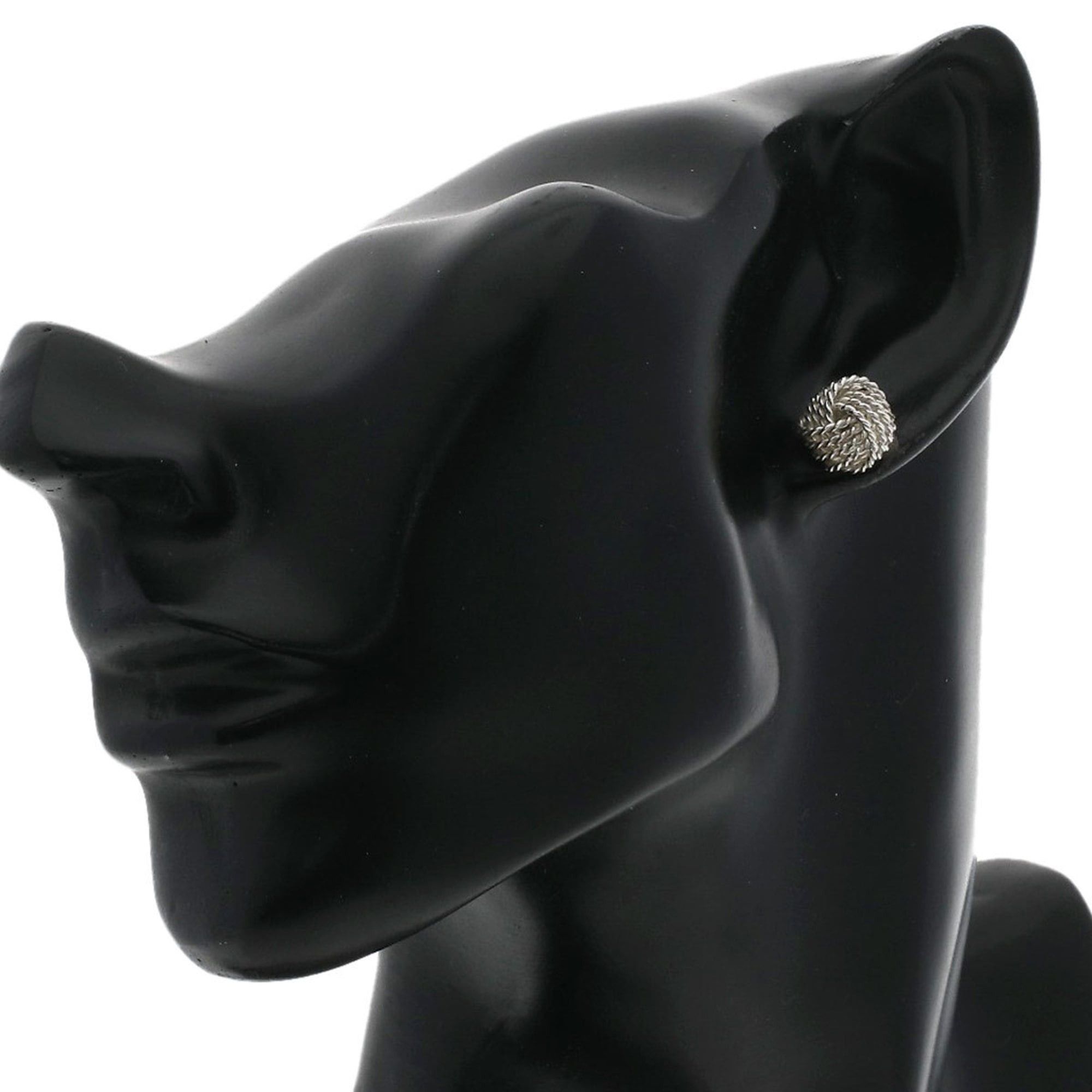 Tiffany & Co. mesh ball earrings in silver for women.