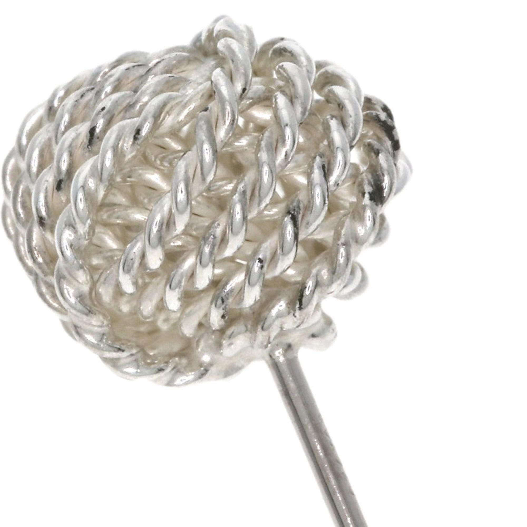 Tiffany & Co. mesh ball earrings in silver for women.