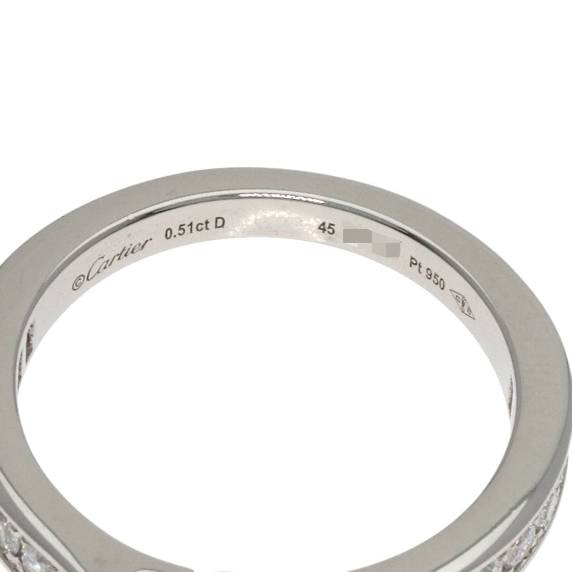 Cartier Cartier Solitaire Diamond #45 Ring in Platinum PT950 for Women Size ONE SIZE - 5 Thumbnail