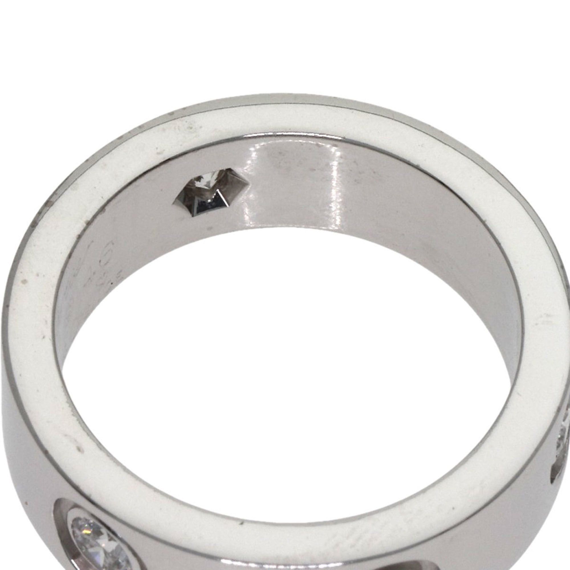 Cartier Cartier Love Ring Half Diamond #46 18K White Gold Women's Size ONE SIZE - 7 Thumbnail