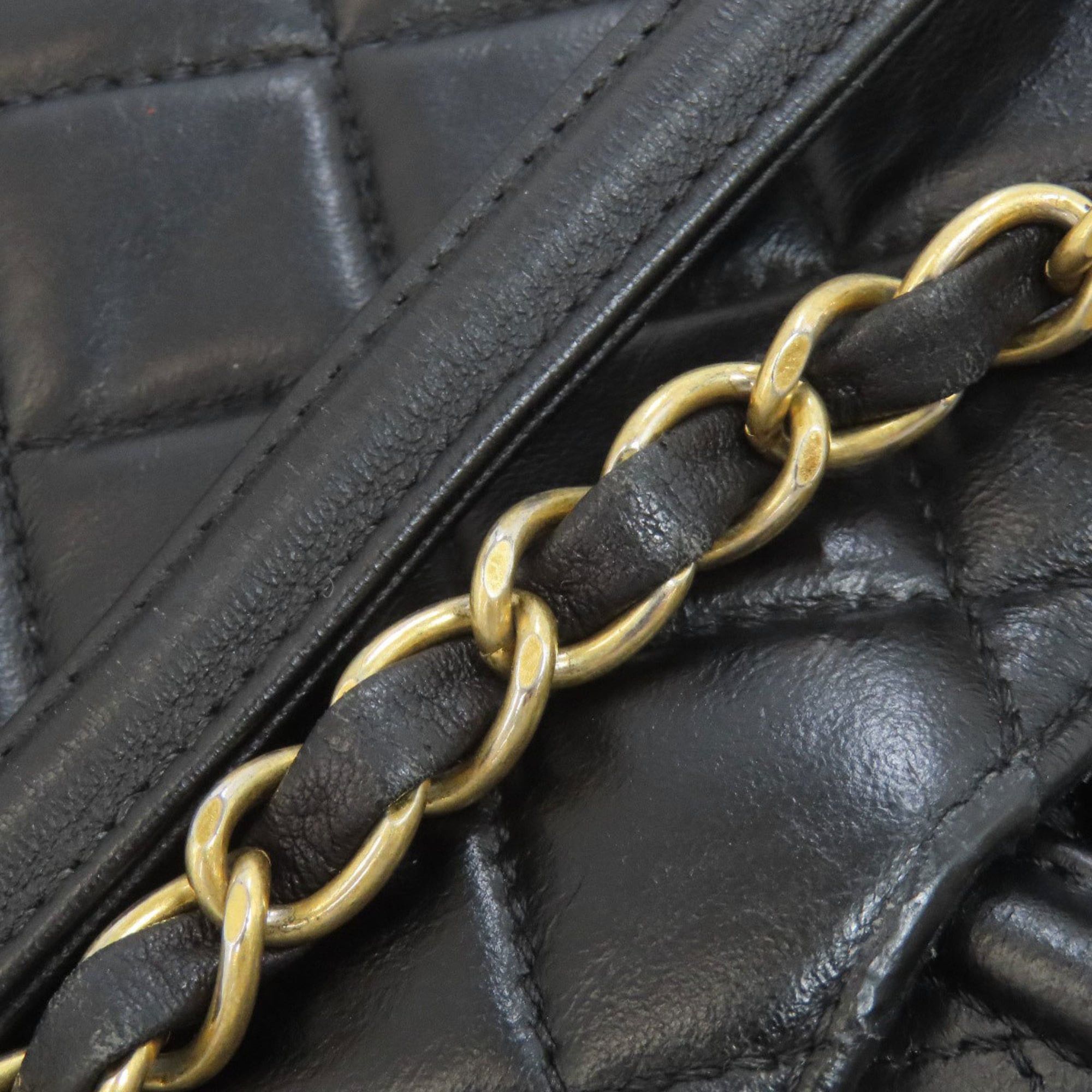Chanel CHANEL Chain Shoulder Bag, Matelasse, Gold Hardware, Lambskin, Women's, Size ONE SIZE - 21 Thumbnail