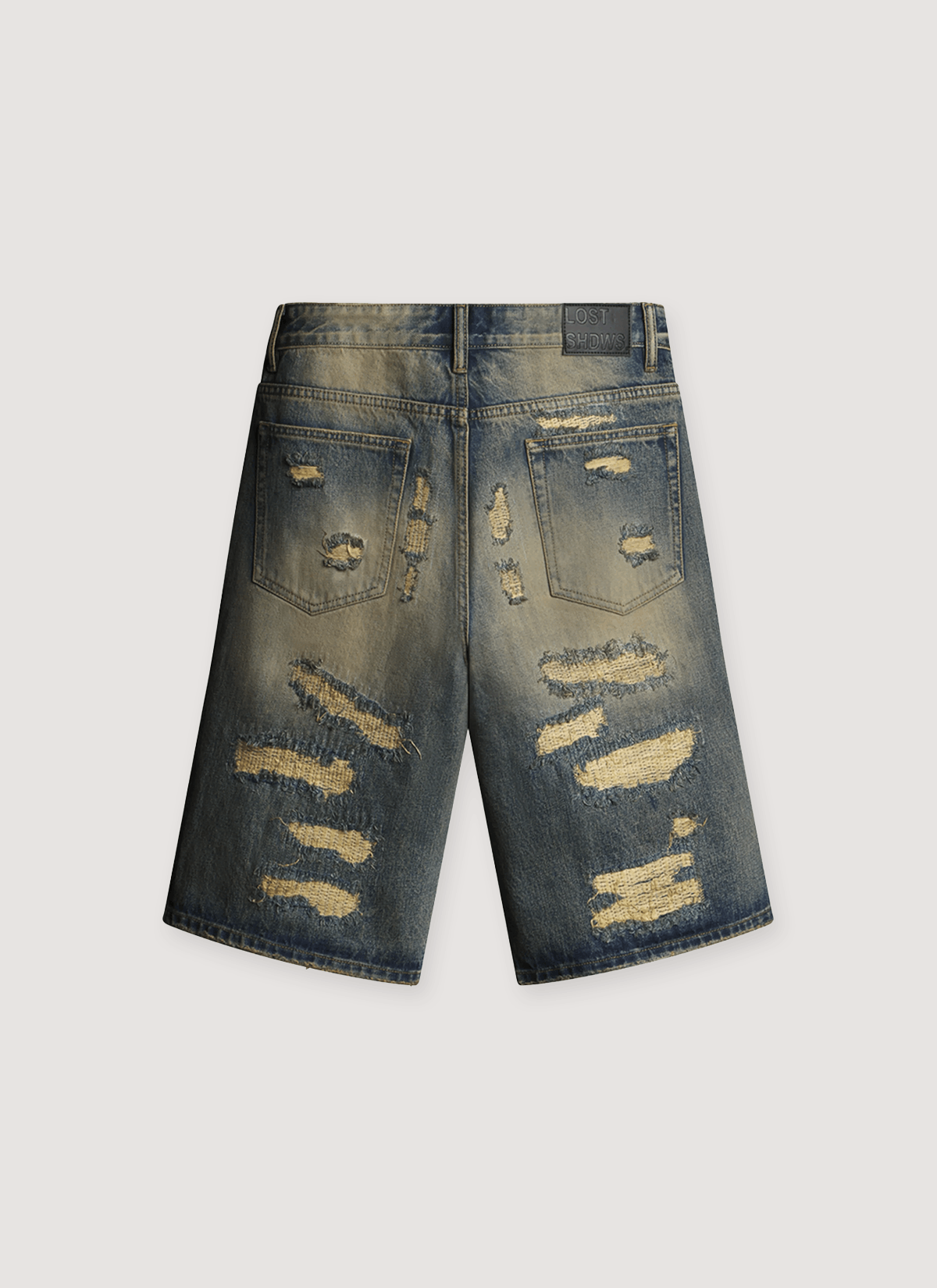LOSTSHDWS Lost SHDWS DSTRY Denim Short Blue Black Size US 38 / EU 54 - 2 Thumbnail