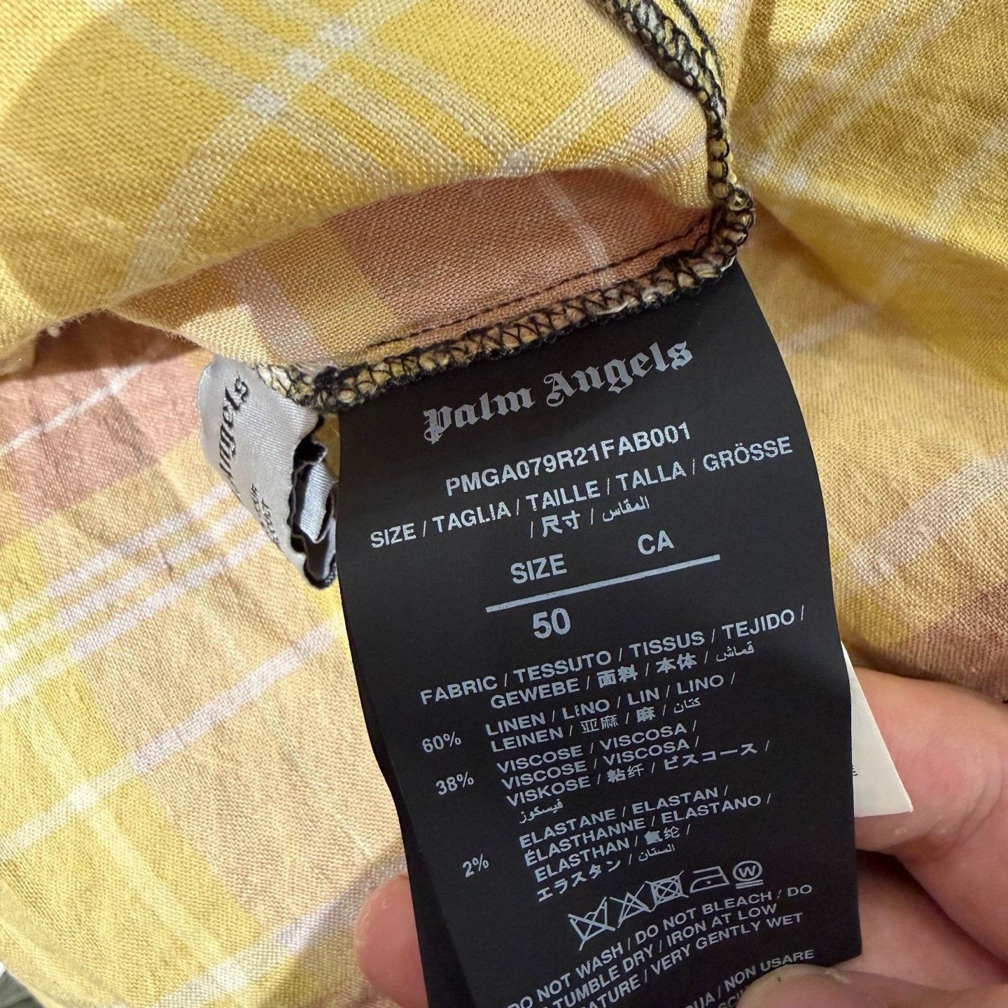 Palm Angels Palm Angels SS21 Bleached Logo Plaid Shirt Size US M / EU 48-50 / 2 - 3 Thumbnail
