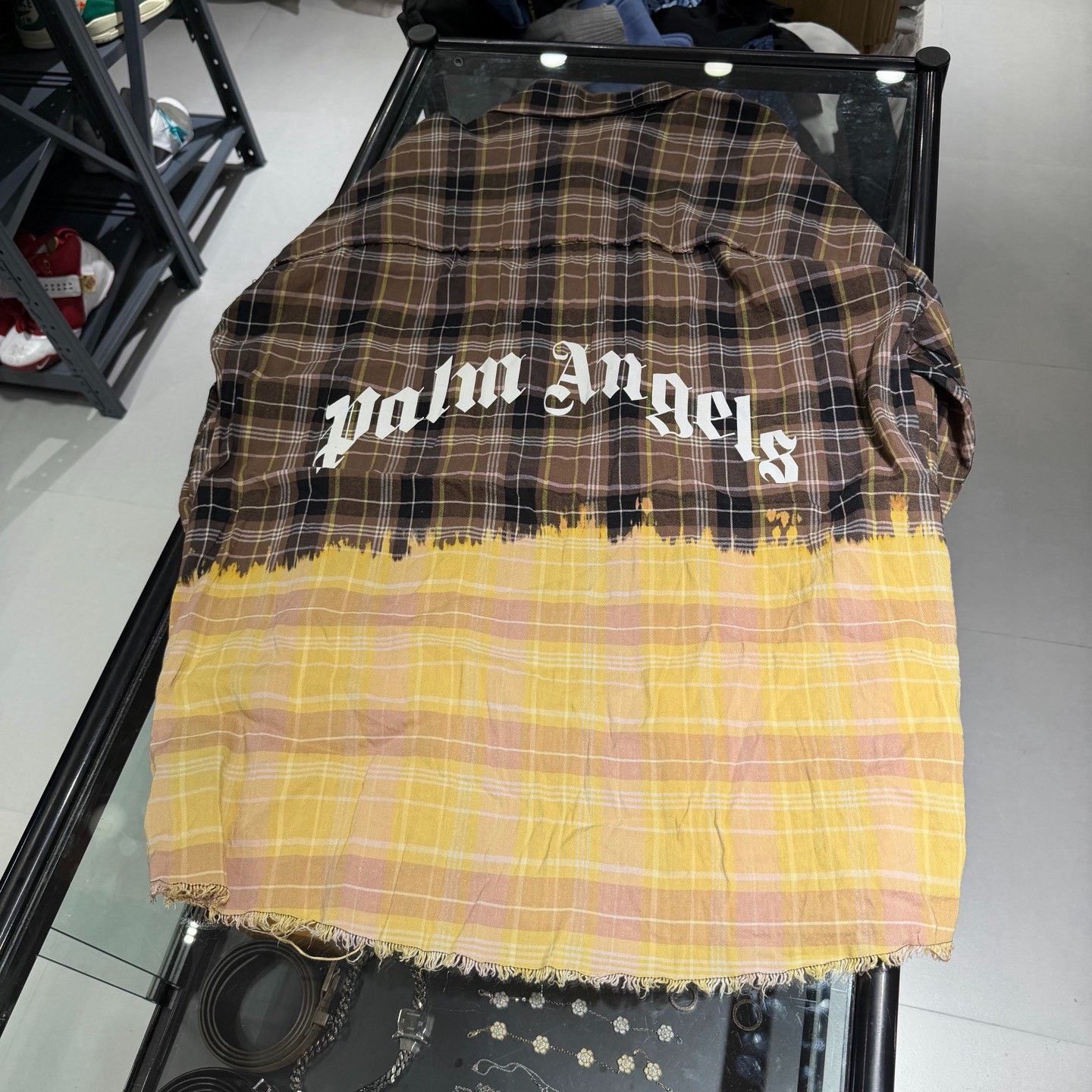 Palm Angels Palm Angels SS21 Bleached Logo Plaid Shirt Size US M / EU 48-50 / 2 - 2 Thumbnail
