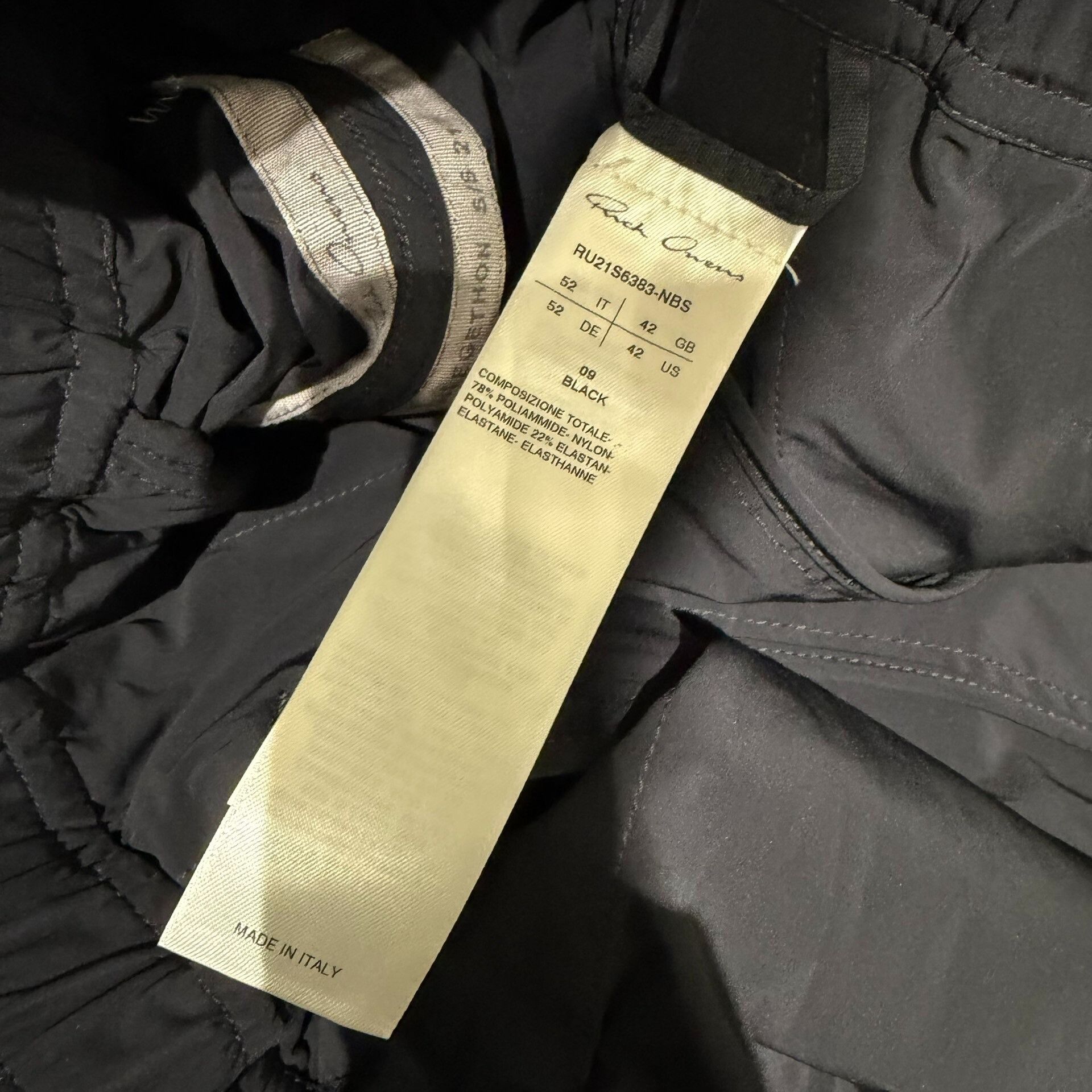 Rick Owens RICK OWENS Black Drawstring Shorts Size US 26 / EU 42 - 3 Thumbnail