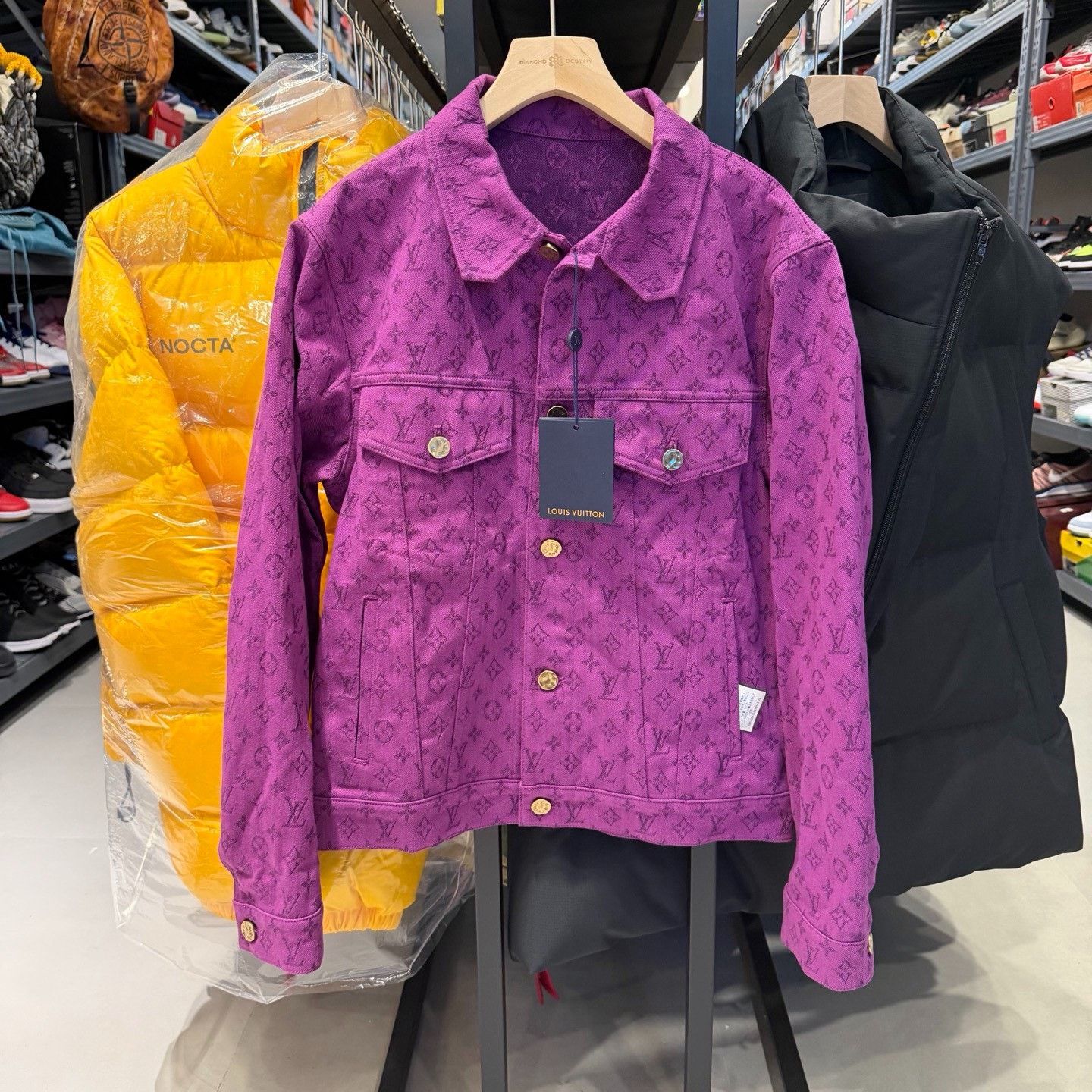 Louis Vuitton Louis Vuitton Purple Logo Denim Jacket Size US S / EU 44-46 / 1 - 7 Thumbnail