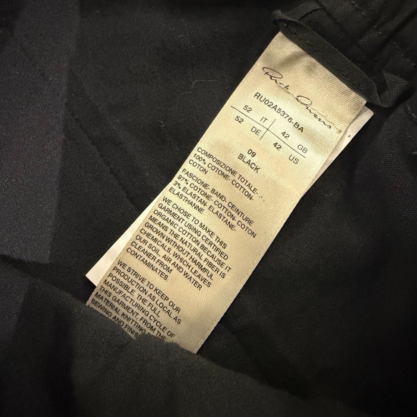 Rick Owens Rick Owens 2020 Main Line Cropped Cotton Pants Size US 34 / EU 50 - 3 Thumbnail