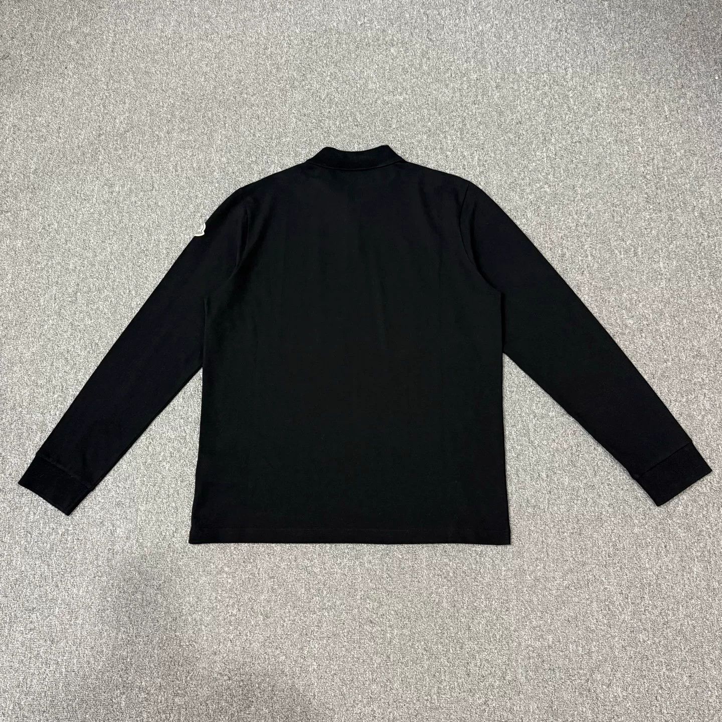 Moncler Moncler Black Sleeve Logo Long-Sleeve Polo Size US XL / EU 56 / 4 - 2 Thumbnail