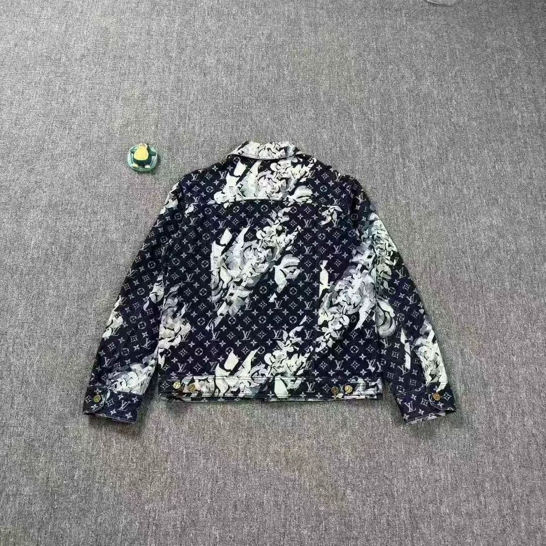 Louis Vuitton LV 2024 Seaweed Print Blue Denim Jacket Size US L / EU 52-54 / 3 - 2 Thumbnail