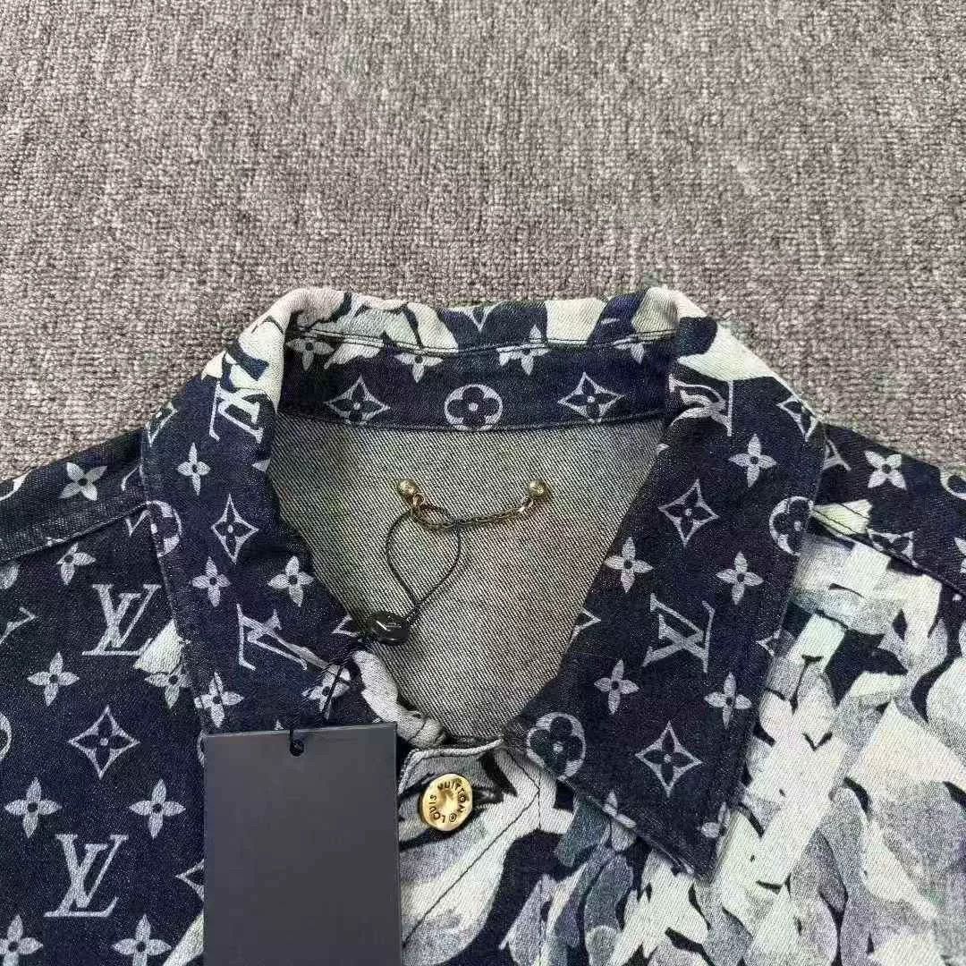Louis Vuitton LV 2024 Seaweed Print Blue Denim Jacket Size US L / EU 52-54 / 3 - 6 Thumbnail
