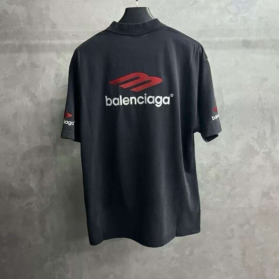 Balenciaga Balenciaga Black Logo Round-Neck T-Shirt Size US S / EU 44-46 / 1 - 2 Thumbnail