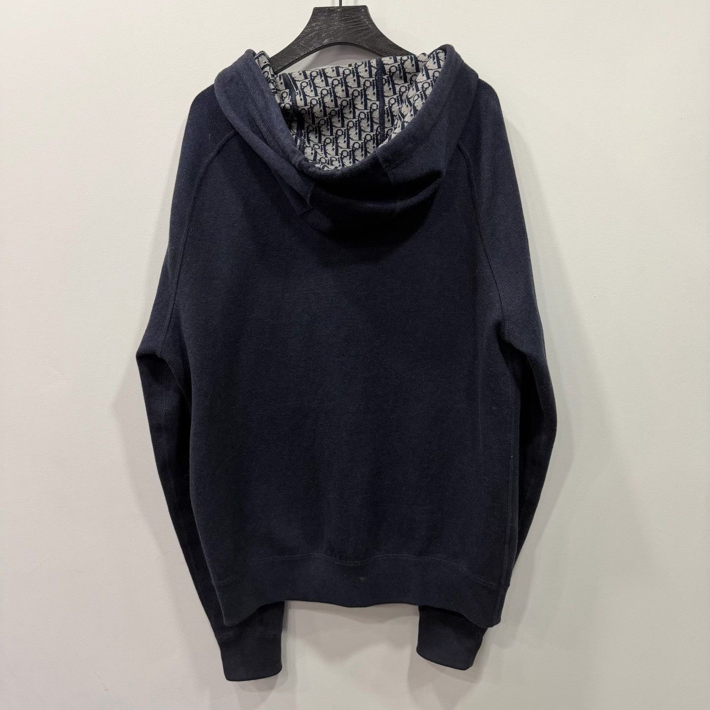 Dior Dior Dark Blue Full-Logo Wool Hoodie Size US L / EU 52-54 / 3 - 2 Thumbnail