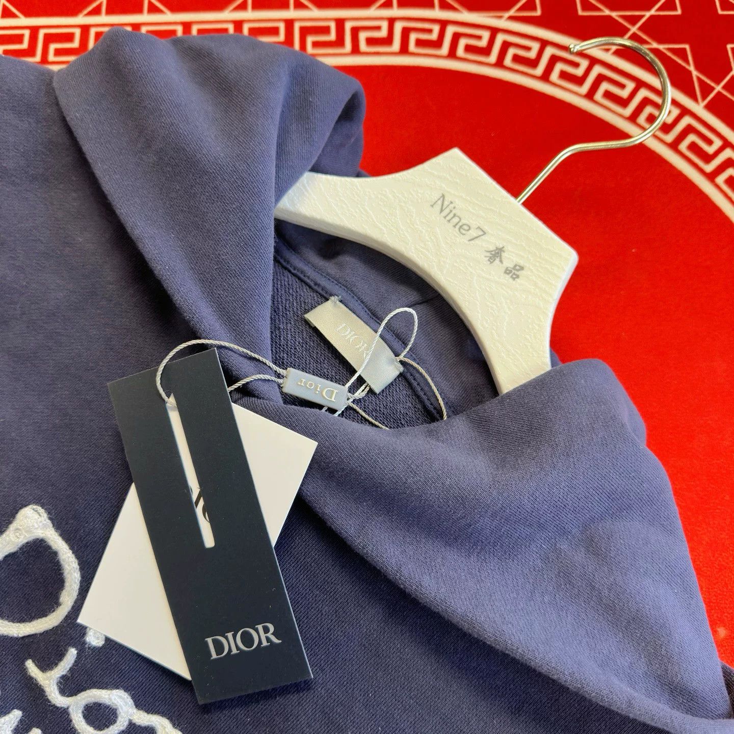 Dior Dior Navy Blue Embroidered Hoodie Size US S / EU 44-46 / 1 - 3 Thumbnail