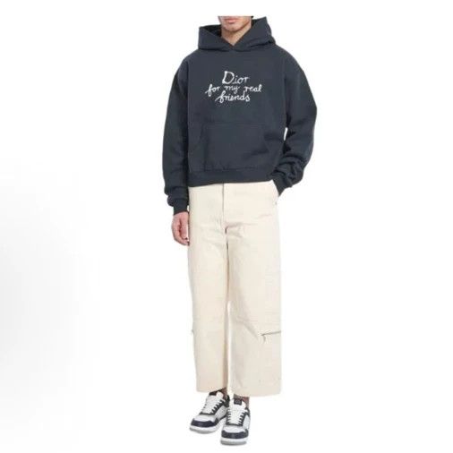 Dior Dior Navy Blue Embroidered Hoodie Size US S / EU 44-46 / 1 - 7 Thumbnail