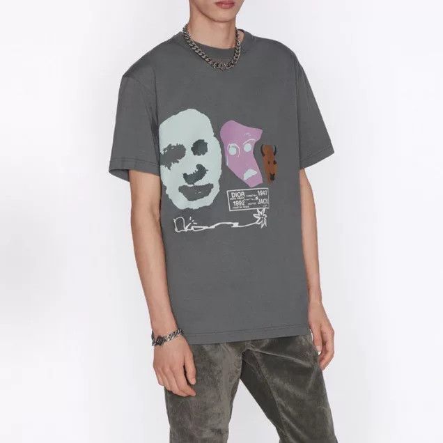 Dior Dior x Travis Scott Funny Face T-shirt Size US XXL / EU 58 / 5 - 8 Thumbnail
