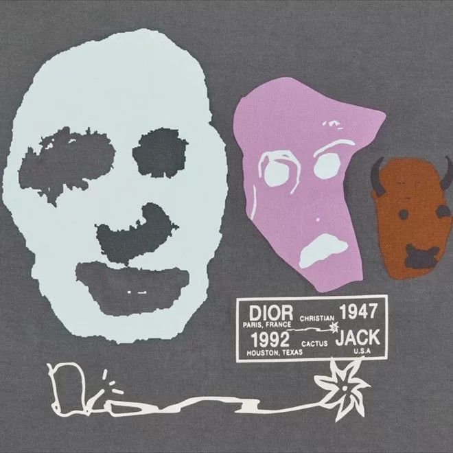 Dior Dior x Travis Scott Funny Face T-shirt Size US XXL / EU 58 / 5 - 6 Thumbnail