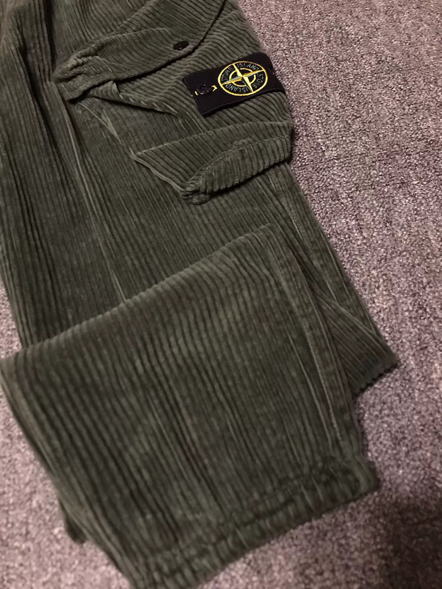 Stone Island Stone Island Olive Corduroy Military Pants Size US 31 - 3 Thumbnail