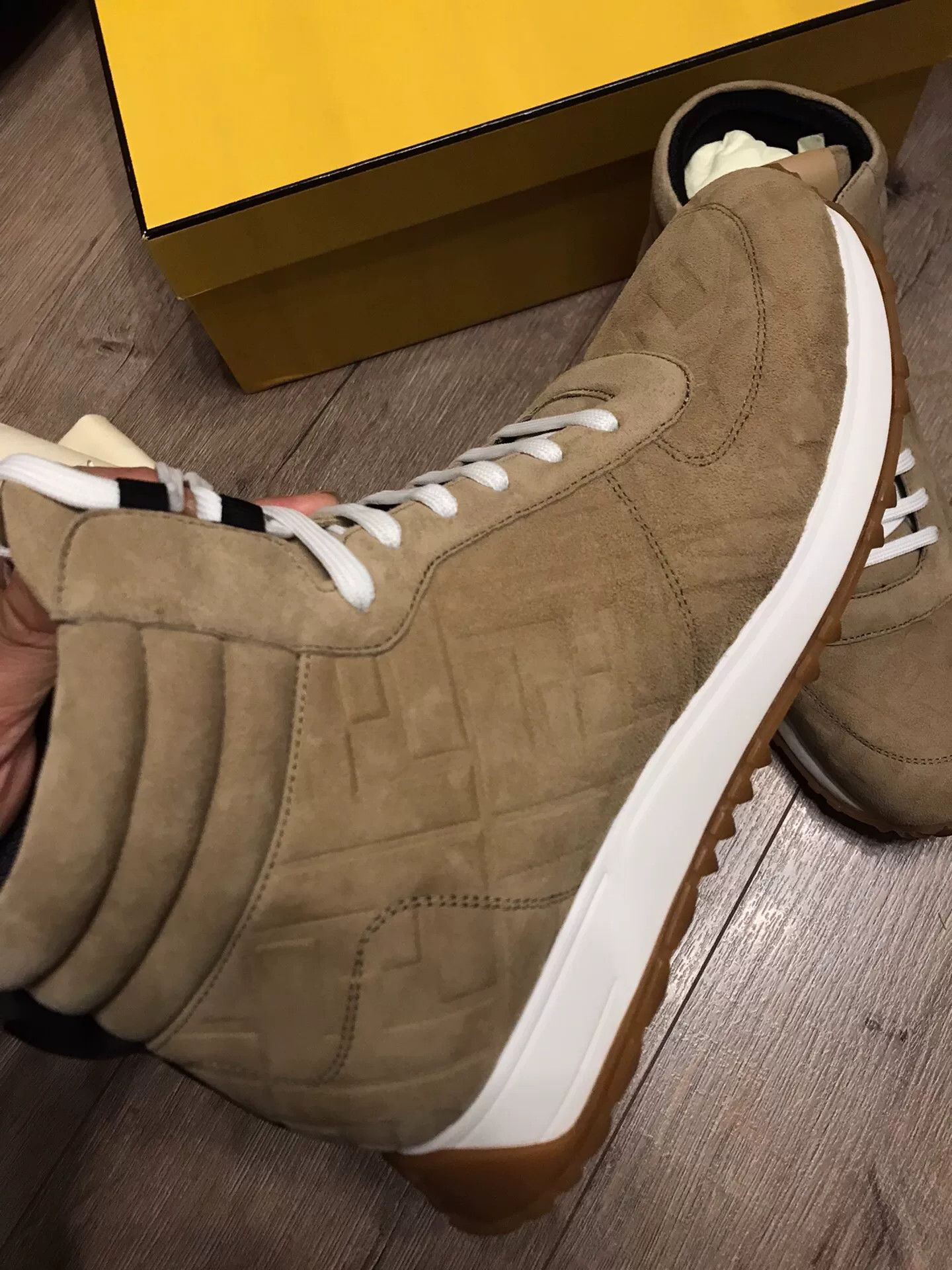 Fendi Fendi Tan Suede High-Top Casual Shoes Size US 9 / EU 42 - 4 Thumbnail