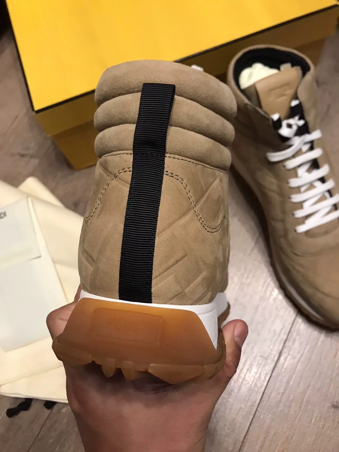 Fendi Fendi Tan Suede High-Top Casual Shoes Size US 9 / EU 42 - 3 Thumbnail