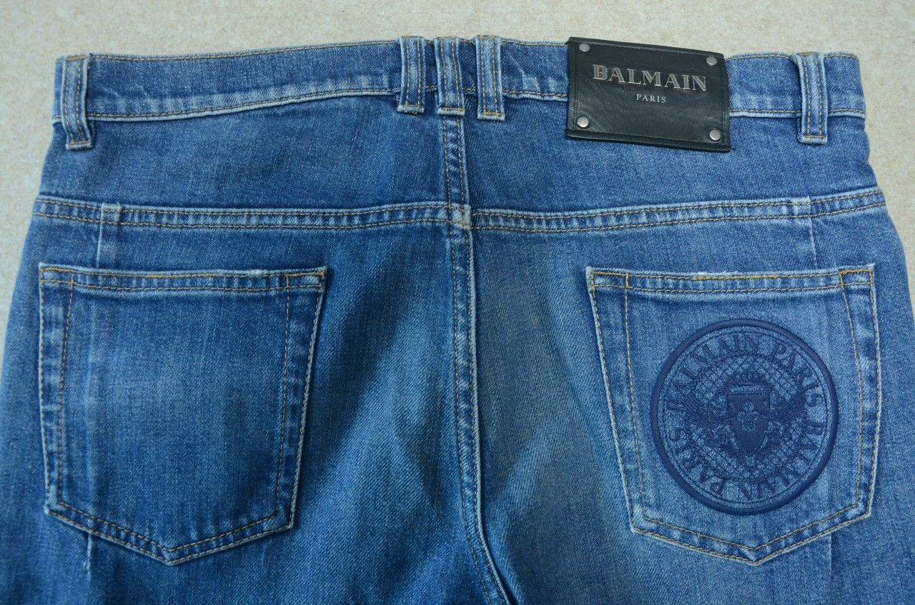Balmain Balmain Classic Knee Fold Biker Jeans Size US 31 - 7 Thumbnail