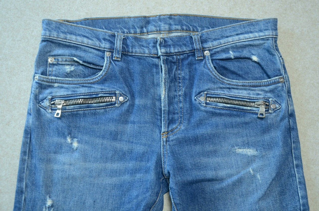 Balmain Balmain Classic Knee Fold Biker Jeans Size US 31 - 2 Thumbnail