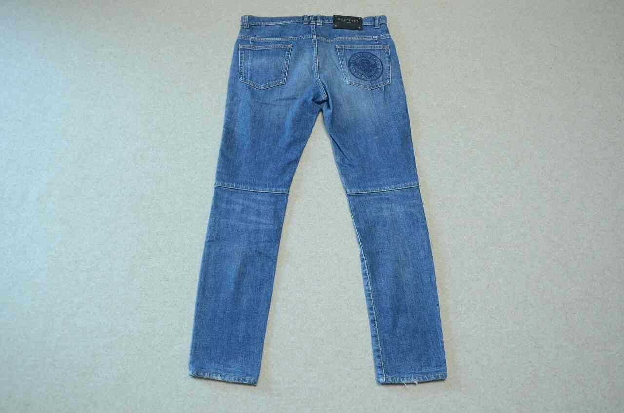 Balmain Balmain Classic Knee Fold Biker Jeans Size US 31 - 6 Thumbnail