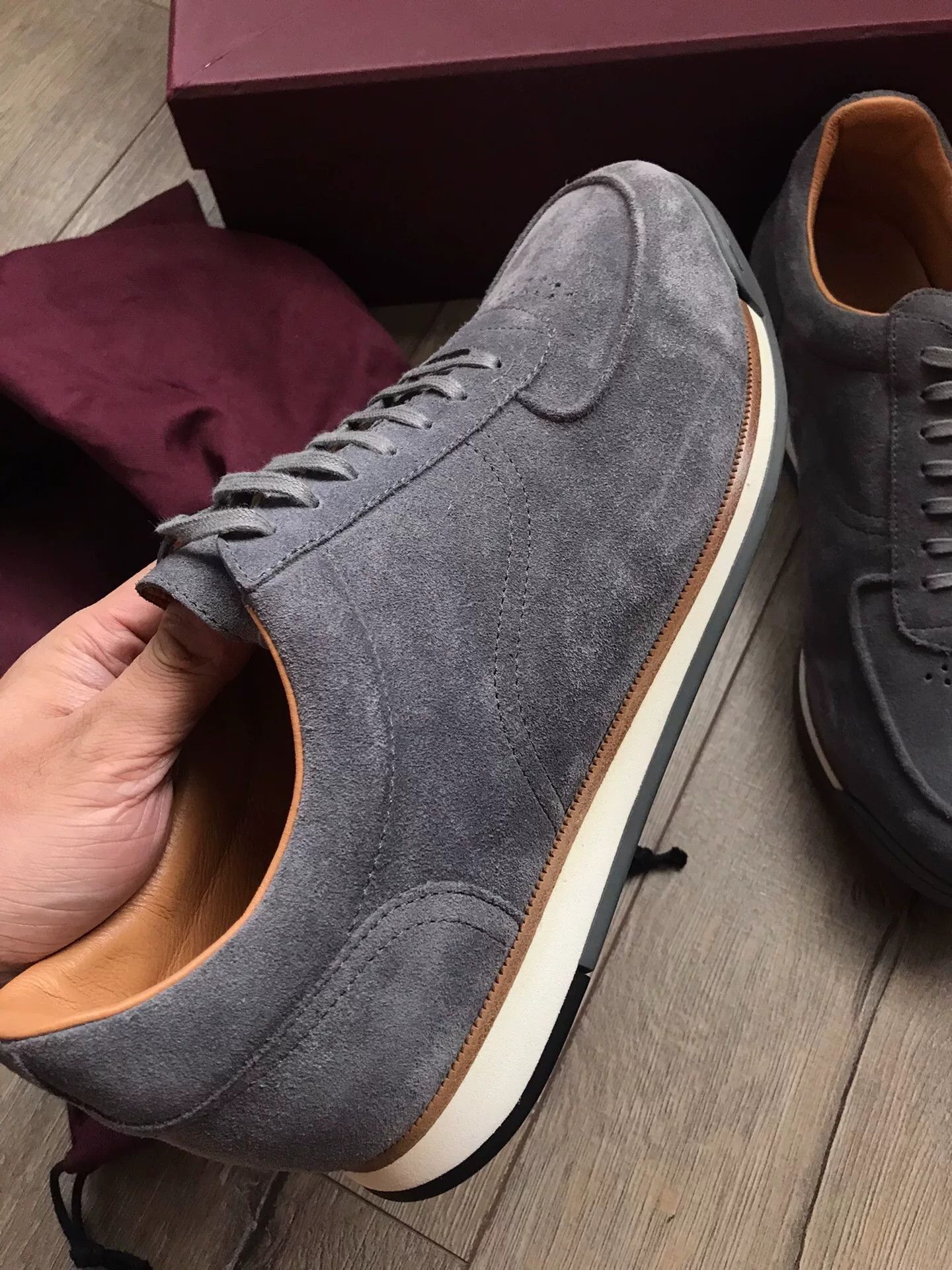 John Lobb John Lobb Gray Suede Casual Shoes Size US 10.5 / EU 43-44 - 4 Thumbnail