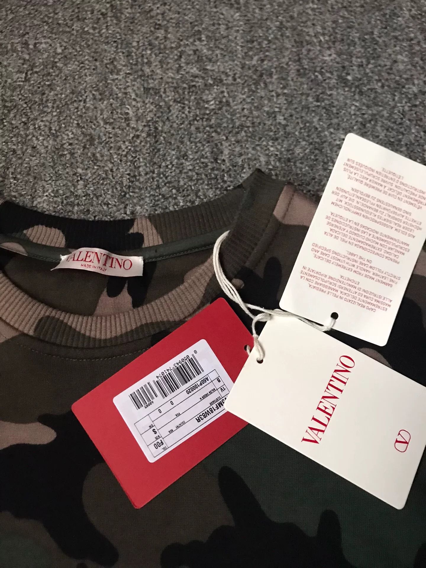Valentino Valentino Camouflage Leather Pocket Sweatshirt Size US S / EU 44-46 / 1 - 4 Thumbnail