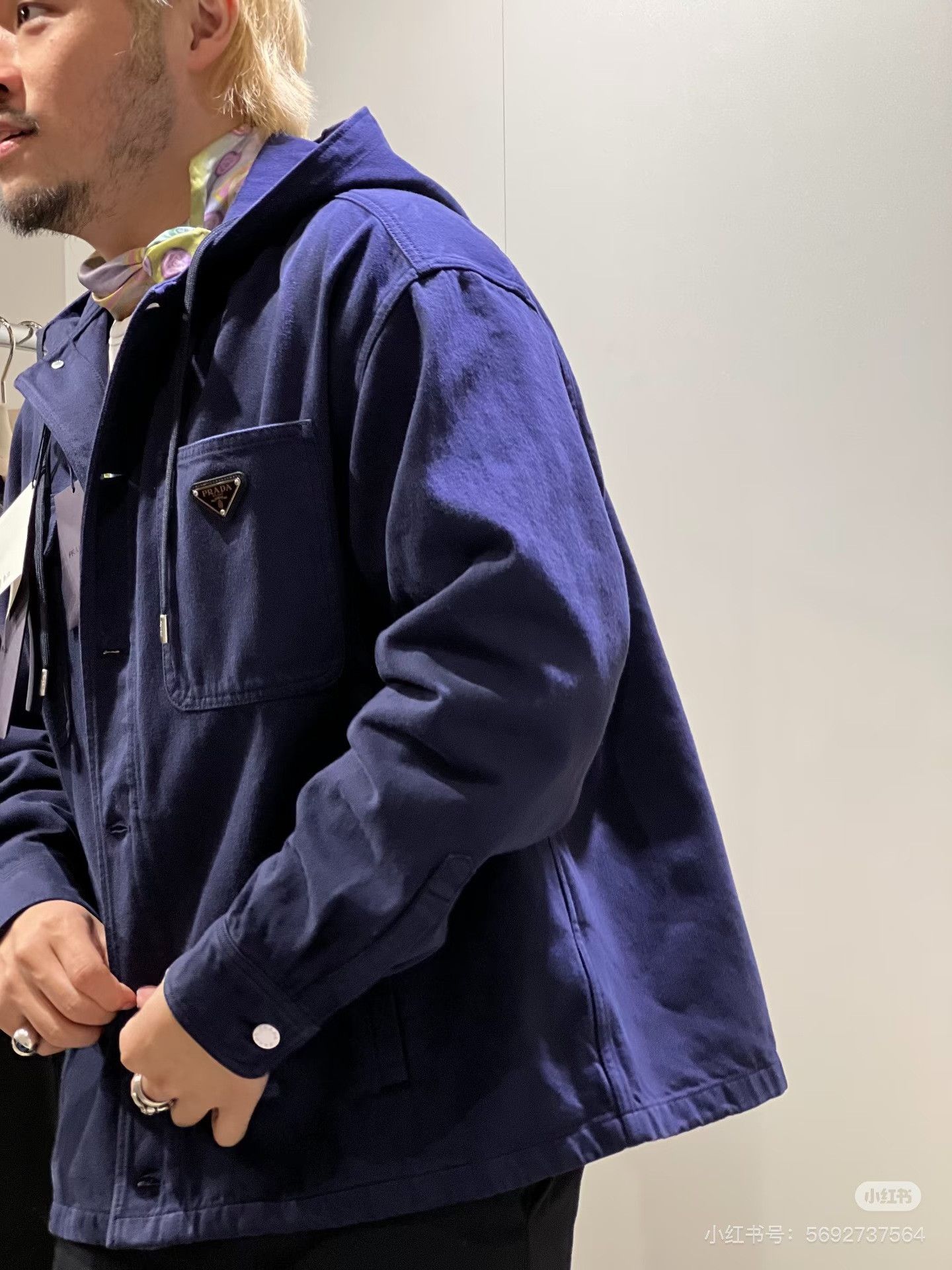 Prada Prada Deep Blue Utility Hooded Jacket Size US M / EU 48-50 / 2 - 8 Thumbnail