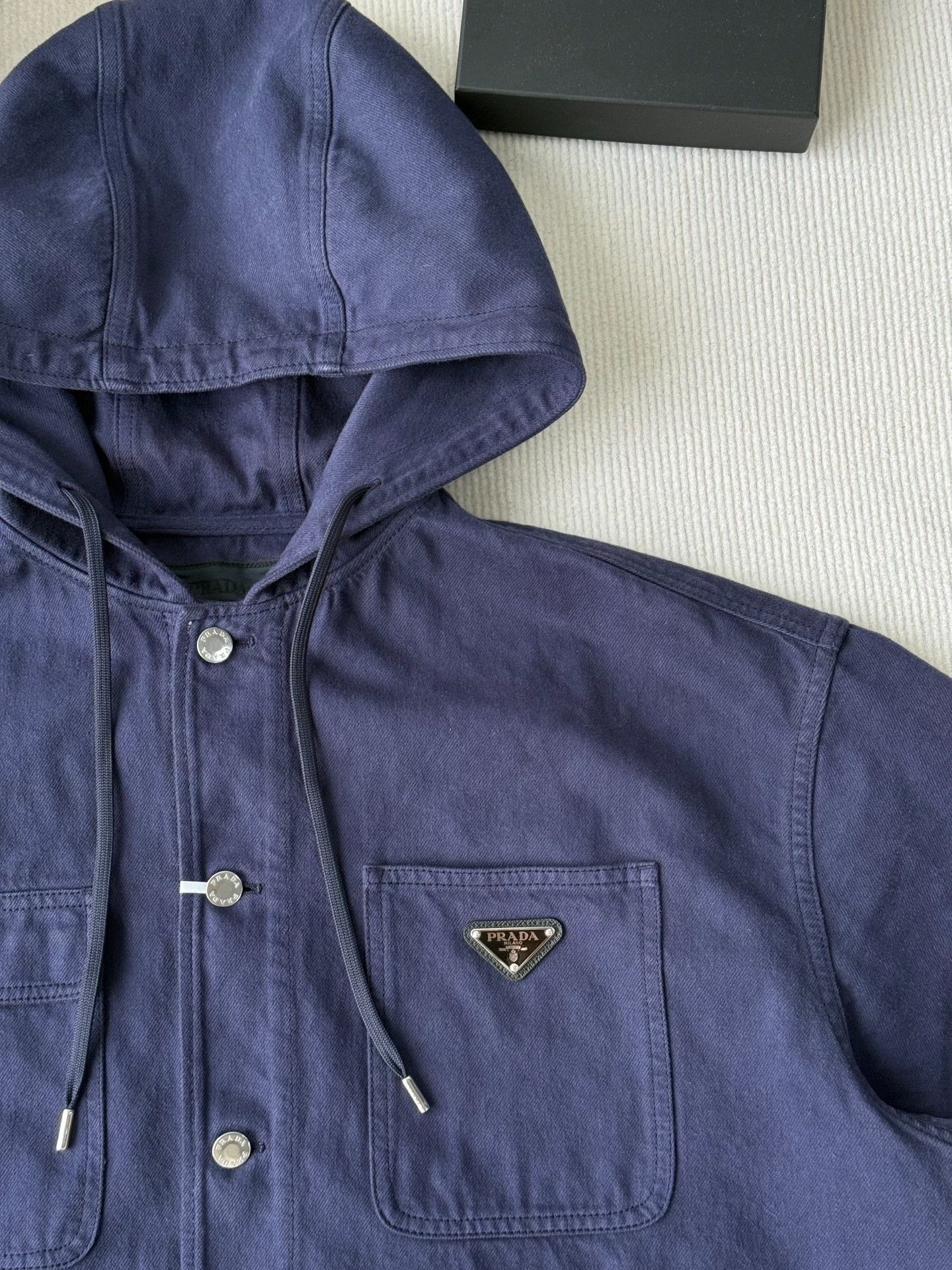 Prada Prada Deep Blue Utility Hooded Jacket Size US M / EU 48-50 / 2 - 3 Thumbnail