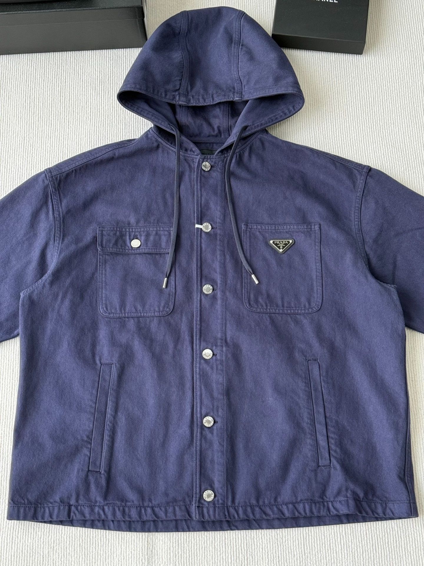 Prada Prada Deep Blue Utility Hooded Jacket Size US M / EU 48-50 / 2 - 2 Thumbnail