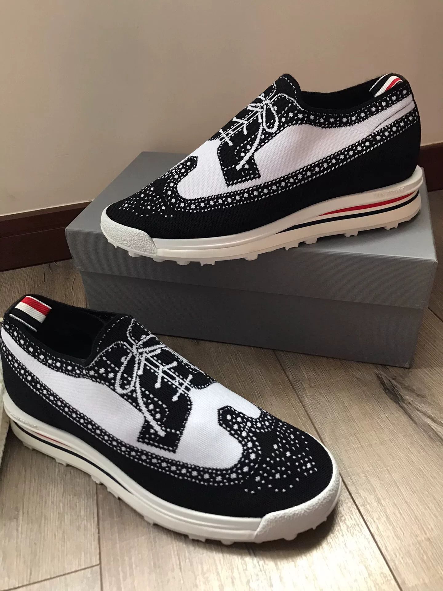 Thom Browne Black White Casual Shoes