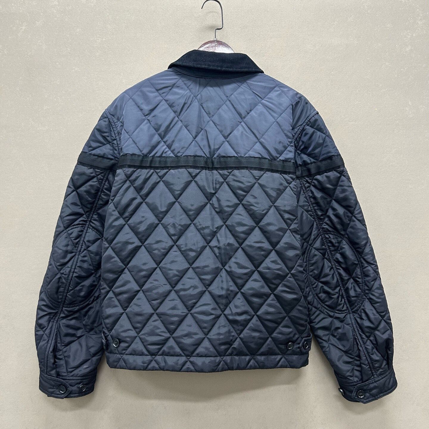 Burberry Burberry Blue Diamond-Quilted Zip Jacket Size US L / EU 52-54 / 3 - 2 Thumbnail