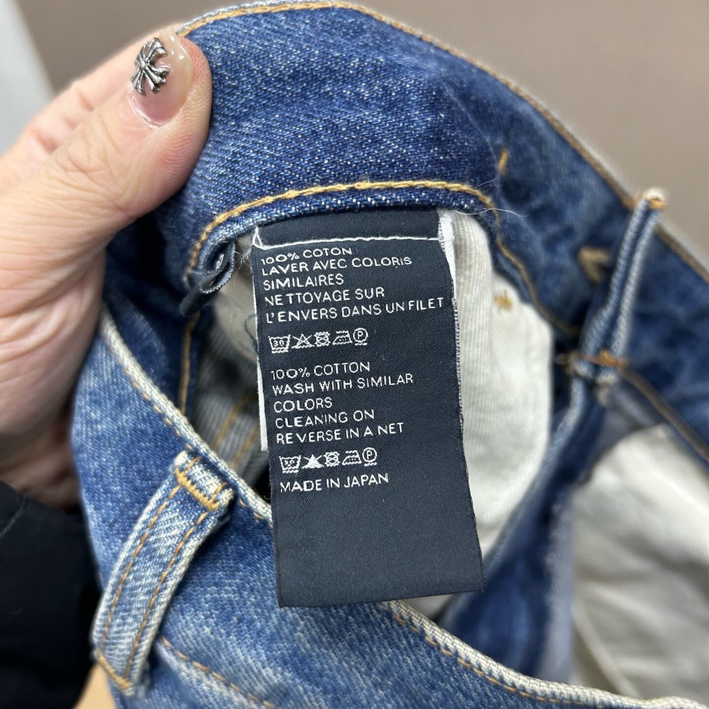 Celine Celine Gold Triomphe Button Blue Jeans Size 27" / US 4 / IT 40 - 5 Thumbnail