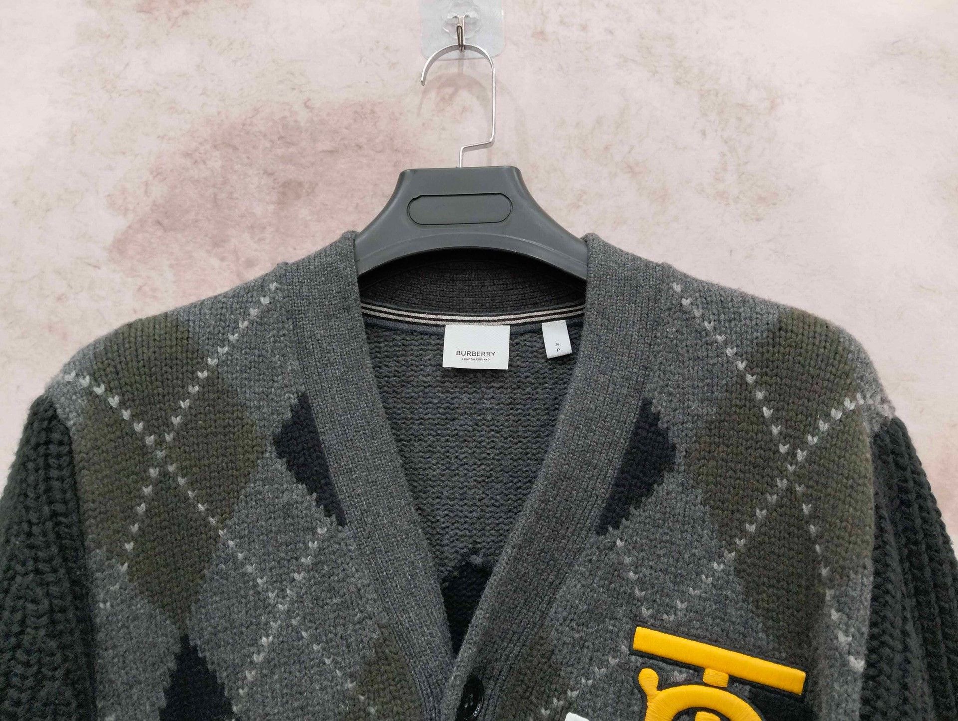 Burberry Burberry Gray Argyle Pattern Cardigan Size US S / EU 44-46 / 1 - 3 Thumbnail