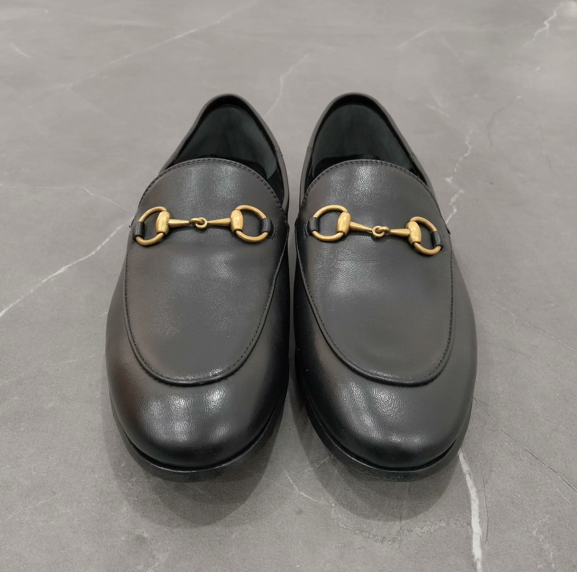 Gucci Gucci Black Leather Horsebit Loafers Size US 4.5 / IT 34.5 - 7 Thumbnail