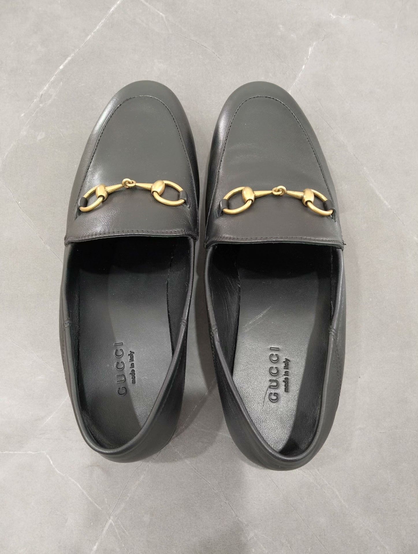Gucci Gucci Black Leather Horsebit Loafers Size US 4.5 / IT 34.5 - 4 Thumbnail